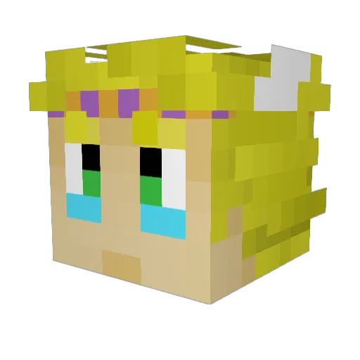Protogaming Minecraft avatar head, 3D render