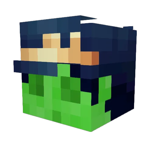 Protoman_Nerd Minecraft avatar head, 3D render