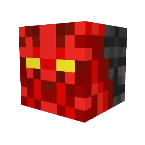 Protomanburst Minecraft avatar head, 3D render