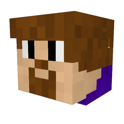 Protonfid Minecraft avatar head, 3D render