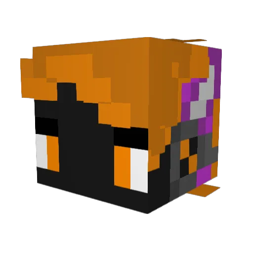 Protonfurr Minecraft avatar head, 3D render