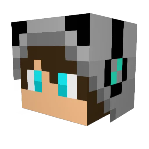 Protuxx Minecraft avatar head, 3D render
