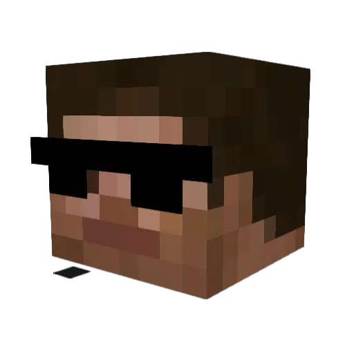ProudFather Minecraft avatar head, 3D render