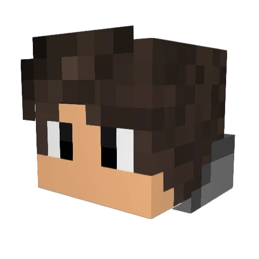 ProudT Minecraft avatar head, 3D render