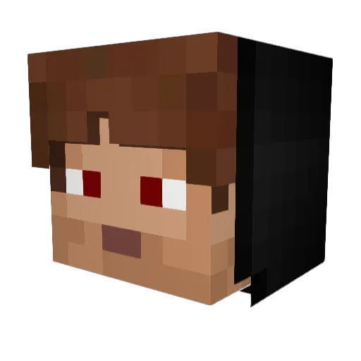 Prounce Minecraft avatar head, 3D render
