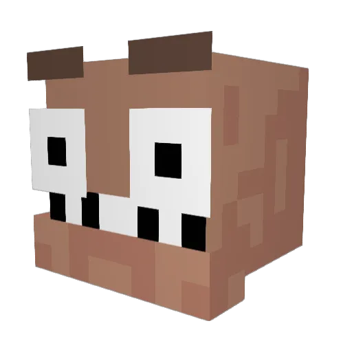 ProutLiquide Minecraft avatar head, 3D render