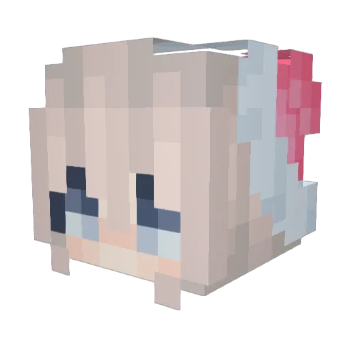 Proved Minecraft avatar head, 3D render