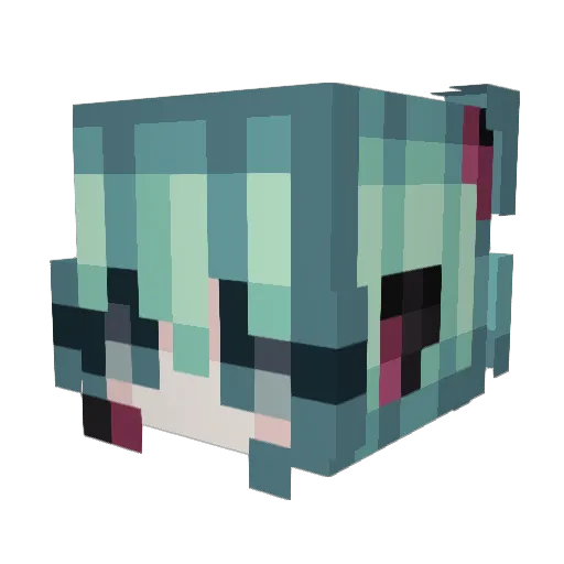 ProvidedGraph44 Minecraft avatar head, 3D render