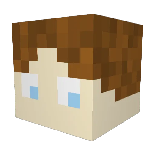 ProvokedTW Minecraft avatar head, 3D render