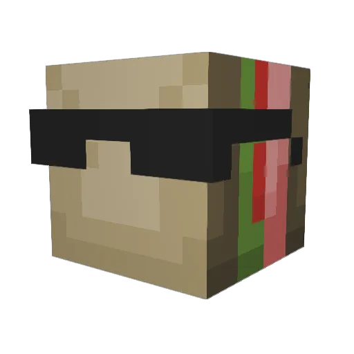 ProvoloneRanger Minecraft avatar head, 3D render