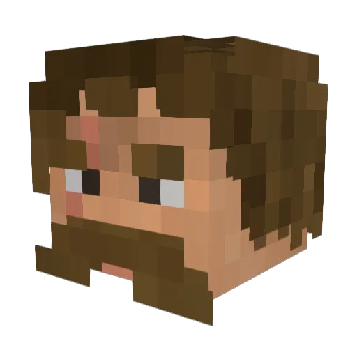 Proxent Minecraft avatar head, 3D render