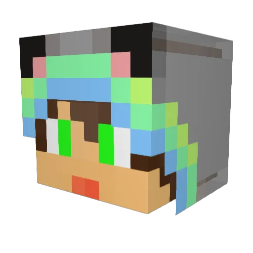 Proxiart Minecraft avatar head, 3D render