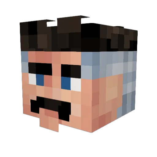 ProximaGhost Minecraft avatar head, 3D render