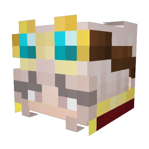 ProxxiChan Minecraft avatar head, 3D render