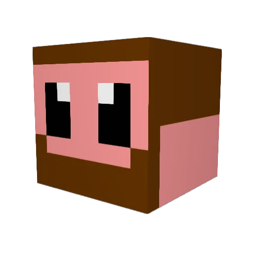Proxybear Minecraft avatar head, 3D render