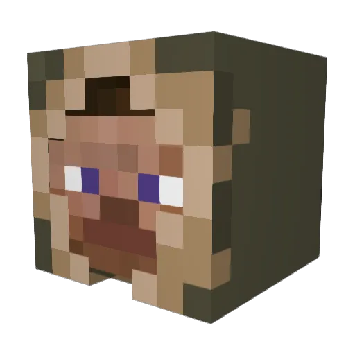 Proxzs Minecraft avatar head, 3D render