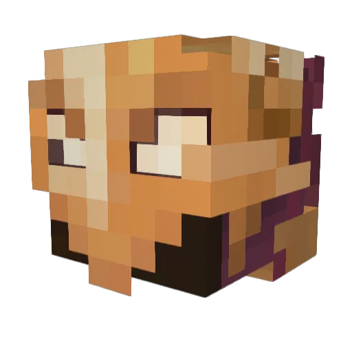 Prozhitka Minecraft avatar head, 3D render