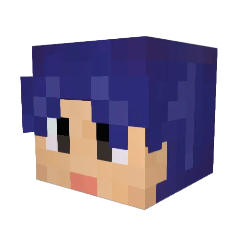 Prozina Minecraft avatar head, 3D render