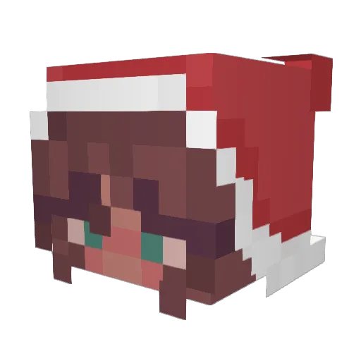 PrplePinapple Minecraft avatar head, 3D render