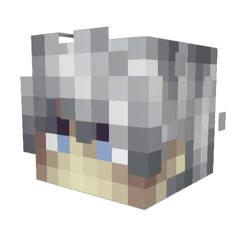 Prptual Minecraft avatar head, 3D render