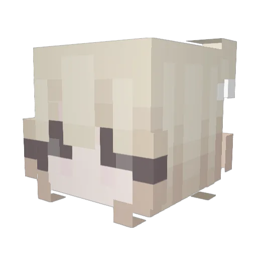 Prsnik Minecraft avatar head, 3D render