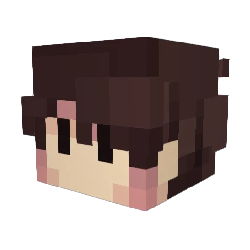 PrssRtodie Minecraft avatar head, 3D render