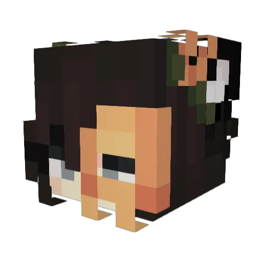 Prt_Del Minecraft avatar head, 3D render