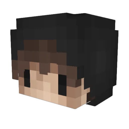 PrtuiolllZ Minecraft avatar head, 3D render