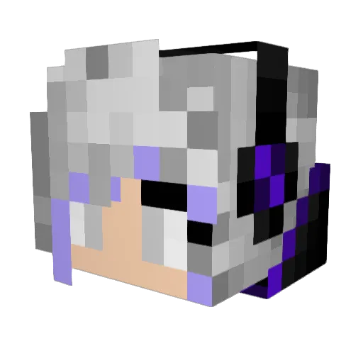 Prukiplier Minecraft avatar head, 3D render