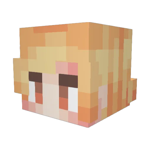 Prunky Minecraft avatar head, 3D render