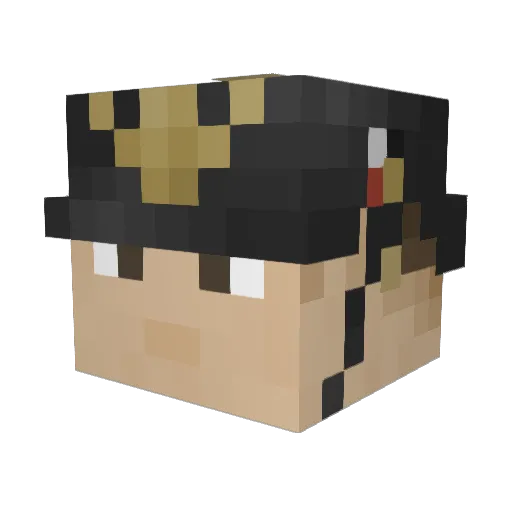 Prussiansoldier Minecraft avatar head, 3D render