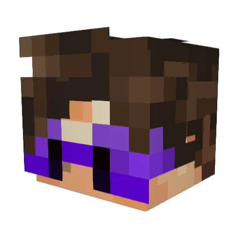 Prutan Minecraft avatar head, 3D render
