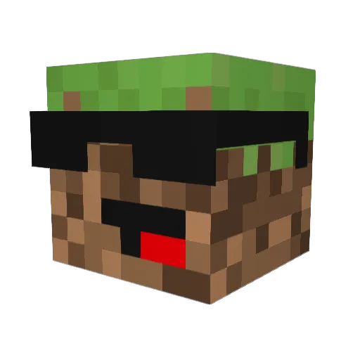 Prutand Minecraft avatar head, 3D render