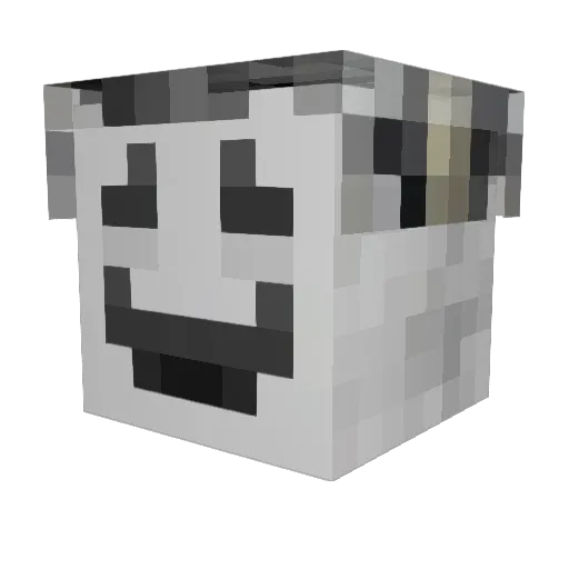 Pruven Minecraft avatar head, 3D render