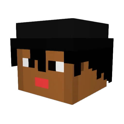 PrvtParts Minecraft avatar head, 3D render