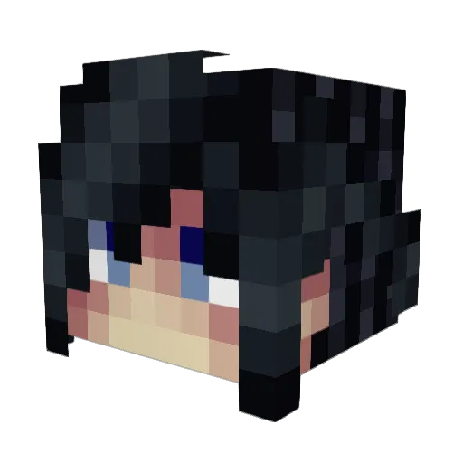 Prvx_ Minecraft avatar head, 3D render