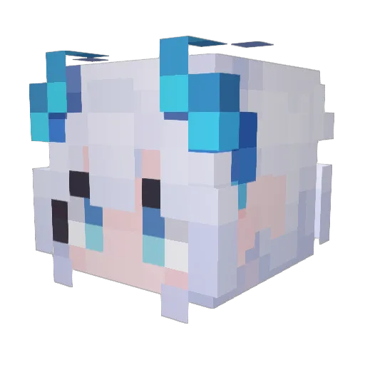 PrwanSN Minecraft avatar head, 3D render