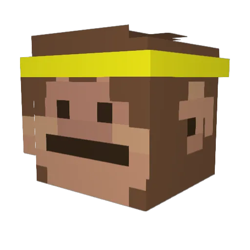 PrxTence Minecraft avatar head, 3D render