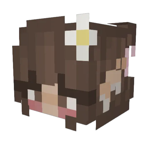 Pryhux Minecraft avatar head, 3D render