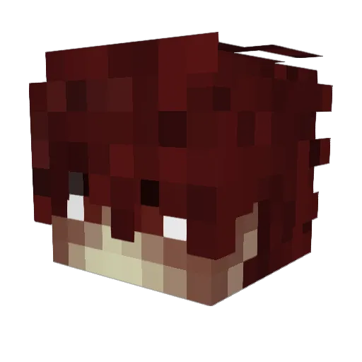 PryingEye Minecraft avatar head, 3D render