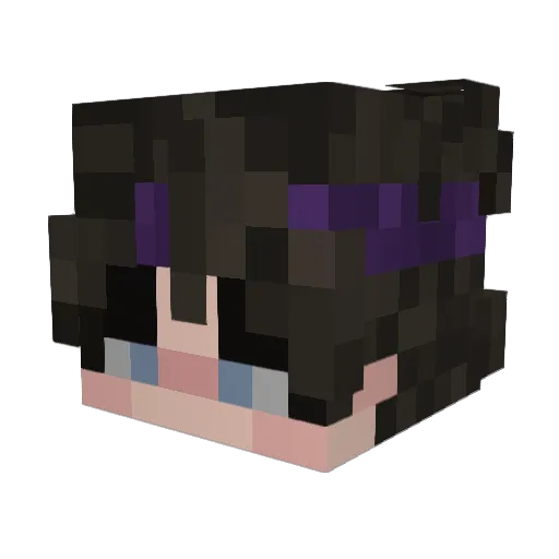 PrymeCritt Minecraft avatar head, 3D render