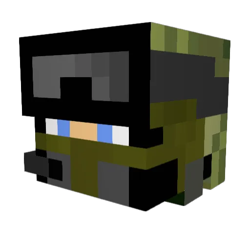 PrymiPL Minecraft avatar head, 3D render