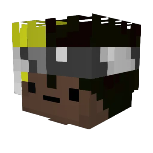 Prypak Minecraft avatar head, 3D render