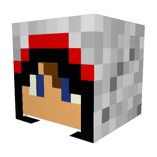 Prypias Minecraft avatar head, 3D render