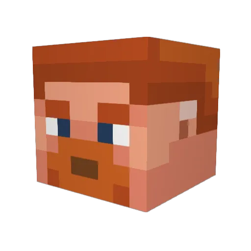 Pryssant Minecraft avatar head, 3D render
