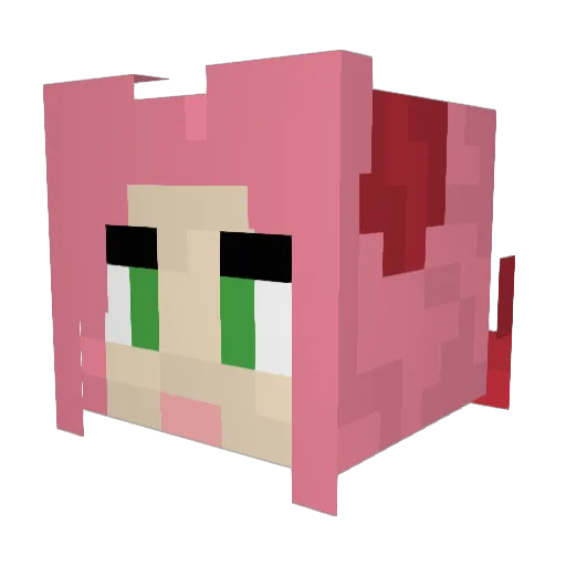 Prytzara Minecraft avatar head, 3D render