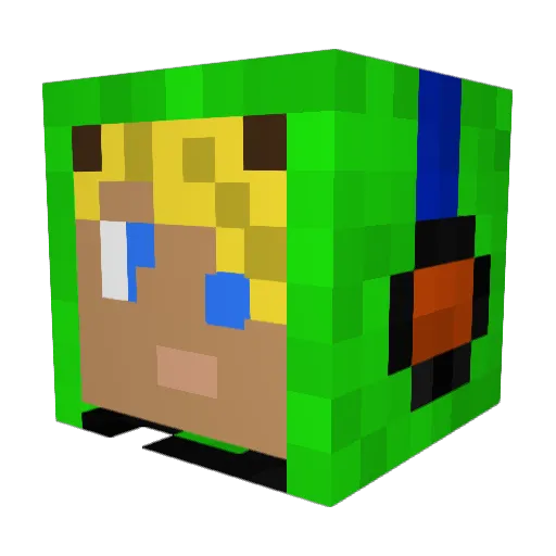 Przemyt Minecraft avatar head, 3D render