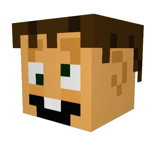 Przim Minecraft avatar head, 3D render