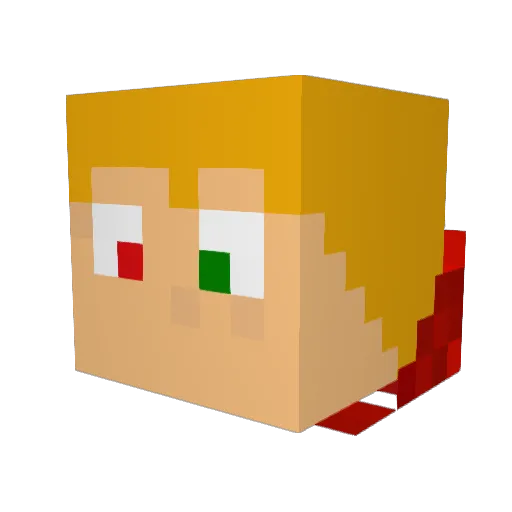 Ps3_friikki Minecraft avatar head, 3D render