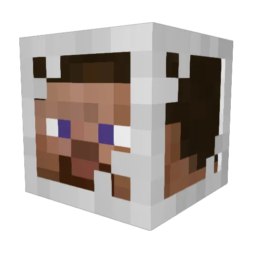 PsTriple3 Minecraft avatar head, 3D render